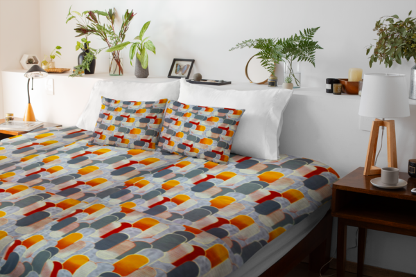 Microfiber Printed Double Bedsheet Set – 94x86 inch with 2 Pillow Covers – Gray | RADHAMADHAB'S CREATION - Image 5
