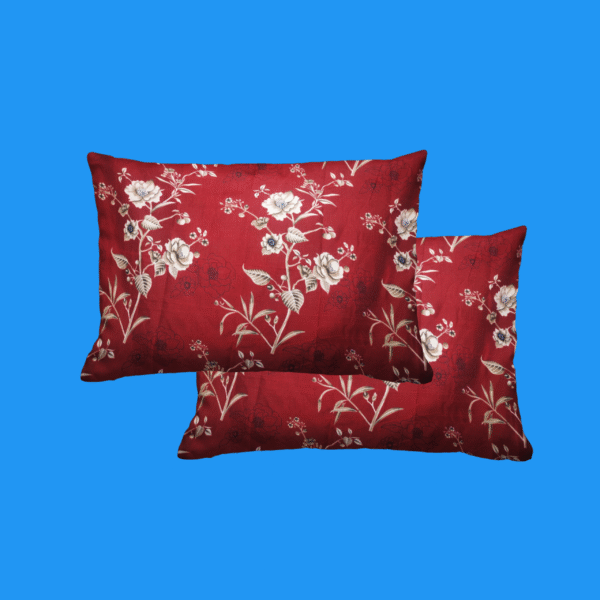 Microfiber Printed Double Bedsheet Set – 94x86 inch with 2 Pillow Covers – Maroon | RADHAMADHAB'S CREATION - Image 3