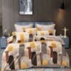 Microfiber Printed Double Bedsheet Set – 94x86 inch with 2 Pillow Covers – Gray | RADHAMADHAB'S CREATION