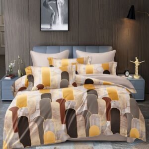 Microfiber Printed Double Bedsheet Set – 94x86 inch with 2 Pillow Covers – Gray | RADHAMADHAB'S CREATION