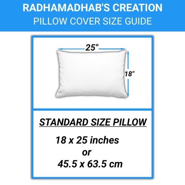 Microfiber Printed Pillow Cover Set – 4 Pieces – 18x25 inch – White | RADHAMADHAB'S CREATION - Image 2
