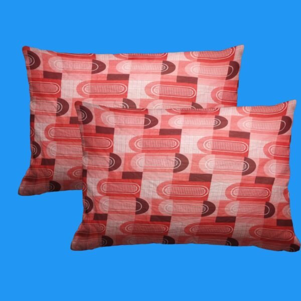 Cotton Printed Bombay Dyeing Double Bedsheet Set – RED Color | RADHAMADHAB'S CREATION - Image 4