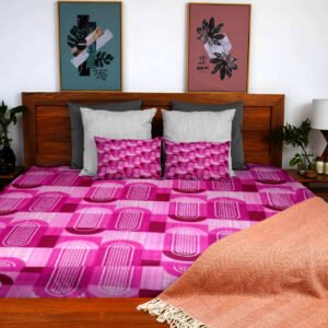 Cotton Printed Bombay Dyeing Double Bedsheet Set – RANI Color | RADHAMADHAB'S CREATION